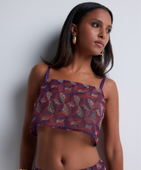 Top Fines Bretelles COLLECTION AUBADE LIFE CELEBRATION VIVID PURPLE