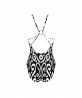 Maillot de Bain Nageur Maintien COLLECTION ANTIGEL LA BALINAISE IKAT BLANC-NOIR
