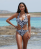 Maillot de Bain Nageur Sédustion COLLECTION ANTIGEL LA BALINAISE IKAT BLANC-NOIR