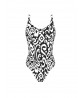 Maillot de Bain une Pièce Armature COLLECTION ANTIGEL LA BALINAISE IKAT BLANC-NOIR