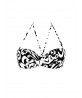Haut de Maillot de Bain Bandeau Coque COLLECTION ANTIGEL LA BALINAISE IKAT BLANC-NOIR