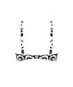 Haut de Maillot de Bain Triangle Armatures COLLECTION ANTIGEL LA BALINAISE IKAT BLANC-NOIR