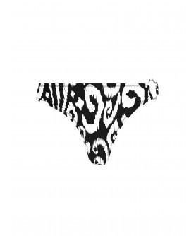 Tanga Haut de Bain COLLECTION ANTIGEL LA BADINAISE IKAT BLANC-NOIR