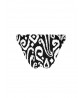 Tanga Haut de Bain COLLECTION ANTIGEL LA BADINAISE IKAT BLANC-NOIR