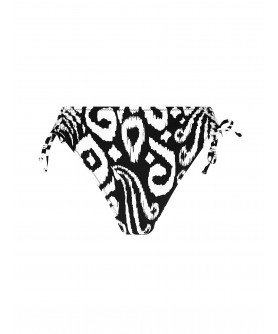 Slip de Bain Coulisses COLLECTION ANTIGEL LA BALINAISE IKAT BLANC-NOIR