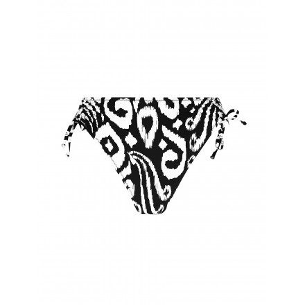 Slip de Bain Coulisses COLLECTION ANTIGEL LA BALINAISE IKAT BLANC-NOIR
