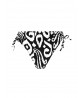 Slip de Bain Coulisses COLLECTION ANTIGEL LA BALINAISE IKAT BLANC-NOIR