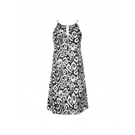Robe de Plage COLLECTION ANTIGEL LA BALINAISE IKAT BLANC-NOIR