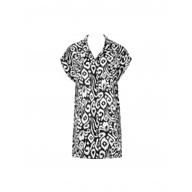 Chemise COLLECTION ANTIGEL LA BALINAISE IKAT BLANC-NOIR