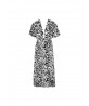 Caftan Long COLLECTION ANTIGEL LA BALINAISE IKAT BLANC-NOIR