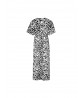 Caftan Long COLLECTION ANTIGEL LA BALINAISE IKAT BLANC-NOIR