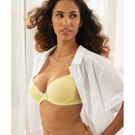 Soutien-Gorge Coque Confort COLLECTION ANTIGEL UN BRIN GARCONNE JAUNE LIQUETTE