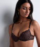Soutien-Gorge Plunge Coque COLLECTION AUBADE CRAZY IN LOVE SATIN BROWN