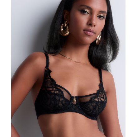 Soutien-Gorge Emboitant Foulard COLLECTION AUBADE SENSE OF ILLUSION BLACK