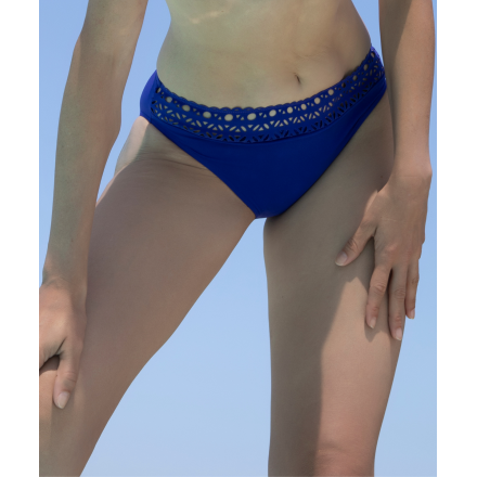 Slip bain taille basse Ajourage couture-Outremer