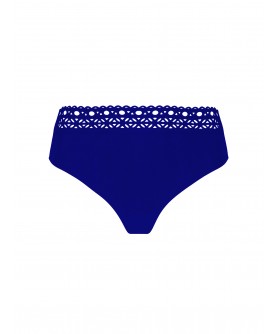 Slip haut de bain Ajourage couture - Outremer