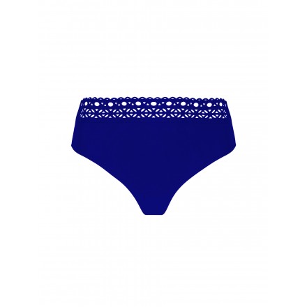 Slip haut de bain Ajourage couture - Outremer