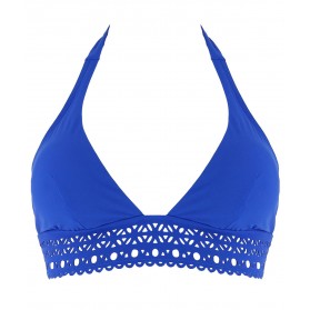 Haut de maillot de bain triangle LISE CHARMEL AJOURAGE COUTURE ETRAVE BLEU