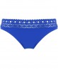 Slip de bain taille basse LISE CHARMEL AJOURAGE COUTURE ETRAVE BLEU