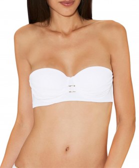 Haut de maillot de bain bandeau AUBADE GLAM COCKTAIL WHITE