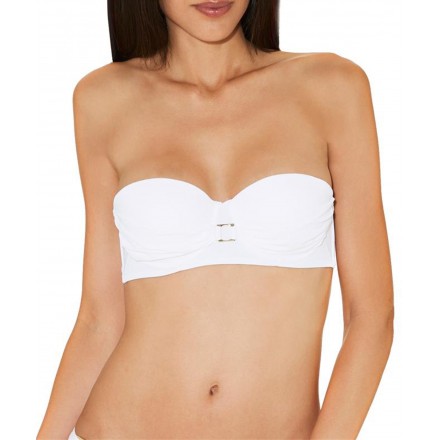 Haut de maillot de bain bandeau AUBADE GLAM COCKTAIL WHITE