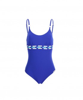 Maillot de bain une pièce nageur maintien LISE CHARMEL TRANSAT FASHION BLEU