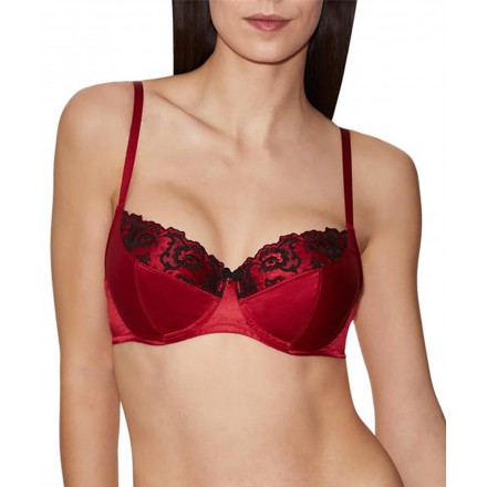 Soutien-gorge balconnet AUBADE PRECIEUX AMOUR ROUGE DARLING