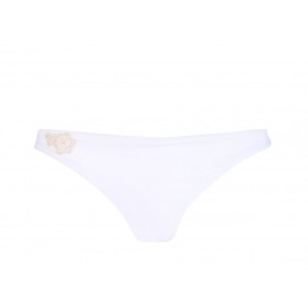 Slip de bain taille basse LISE CHARMEL FANTAISIE ROMAINE BLANC