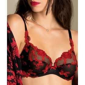 Soutien-gorge avec armatures LISE CHARMEL BAISERS DE FLEURS NUIT AMARANTE