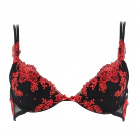 Soutien-gorge carioca LISE CHARMEL BAISERS DE FLEURS NUIT AMARANTE