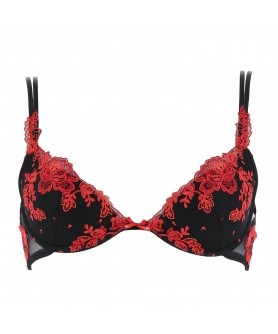 Soutien-gorge carioca LISE CHARMEL BAISERS DE FLEURS NUIT AMARANTE