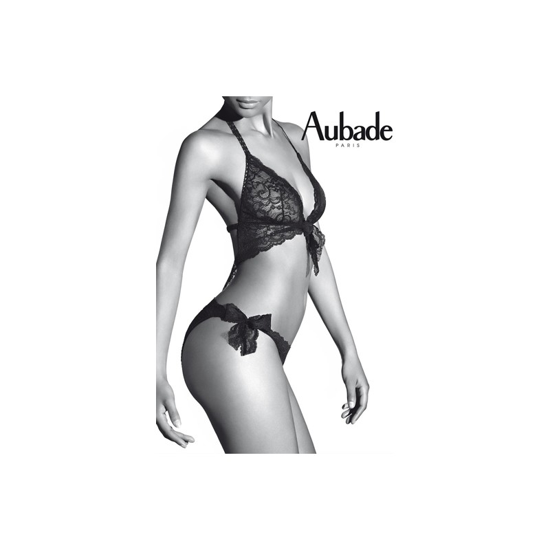 Trikini AUBADE MAILLOT DE BAIN Glam Cocktail Noir Effetdesoi