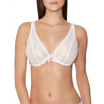 Soutien-gorge triangle armatures confort AUBADE FLEURS DE PLAISIR OPALE