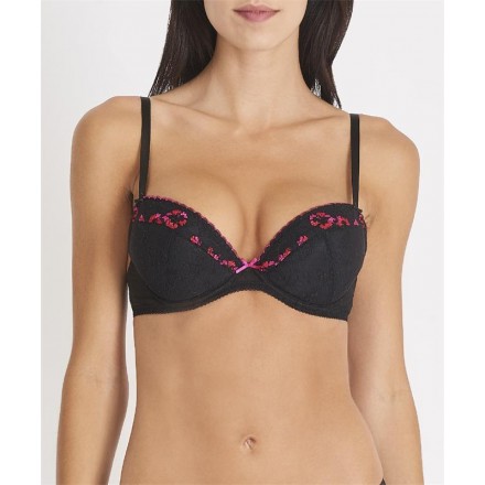 Soutien-gorge push-up AUBADE ALLEE DES PLAISIRS NOIR TORRIDE