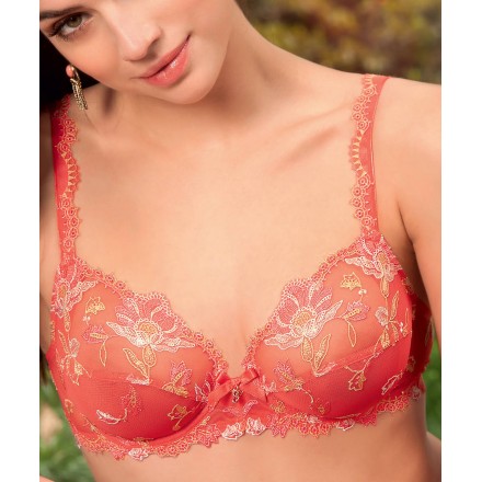 Soutien-gorge avec armatures LISE CHARMEL GRAVURE CORAIL EMAIL CORAIL