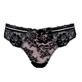 String LISE CHARMEL RESILLE LOTUS NOIR LILAS