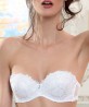 Soutien-gorge bandeau bretelles amovibles LISE CHARMEL DRESSING FLORAL BLANC