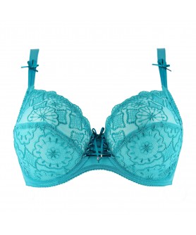 Soutien-gorge armatures bien-être ANTINEA DE LISE CHARMEL COURBES PERSANES TURQUOISE OCEAN