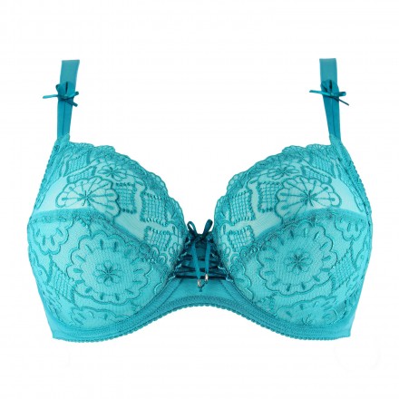 Soutien-gorge armatures bien-être ANTINEA DE LISE CHARMEL COURBES PERSANES TURQUOISE OCEAN