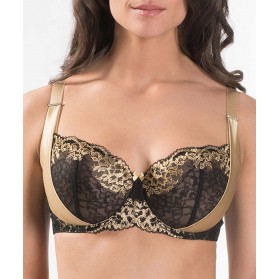 Soutien-gorge corbeille confort AUBADE FEMME GLAMOUR OR NOIR