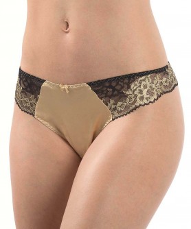 Tanga AUBADE FEMME GLAMOUR OR NOIR