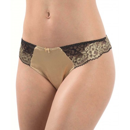 Tanga AUBADE FEMME GLAMOUR OR NOIR