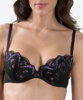 Soutien-gorge push-up AUBADE FEMME ROMANTIQUE NOIR VENUS