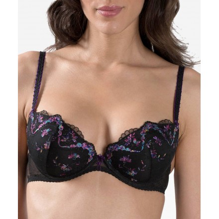 Soutien-gorge push-up AUBADE FEMME ROMANTIQUE NOIR VENUS