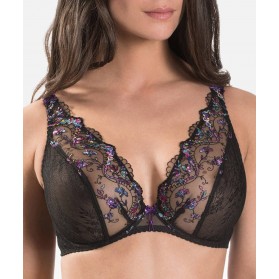 Soutien-gorge triangle armatures confort AUBADE FEMME ROMANTIQUE NOIR VENUS