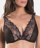 Soutien-gorge triangle armatures confort AUBADE FEMME ROMANTIQUE NOIR VENUS