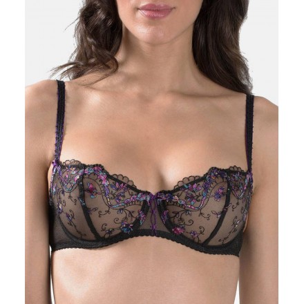 Soutien-gorge corbeille AUBADE FEMME ROMANTIQUE NOIR VENUS