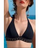 Haut de maillot de bain triangle sans armature LISE CHARMEL AJOURAGE COUTURE NOIR