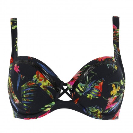 Haut de maillot de bain corbeille fitting LISE CHARMEL IRIS OISEAU OISEAU TROPICAL