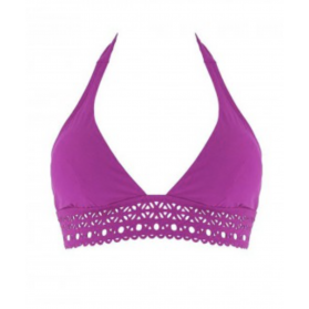 Haut de maillot de bain triangle sans armature LISE CHARMEL AJOURAGE COUTURE VIOLET